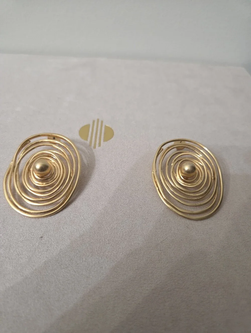 EDNA Khoi  Gold Spiral Statement Earrings